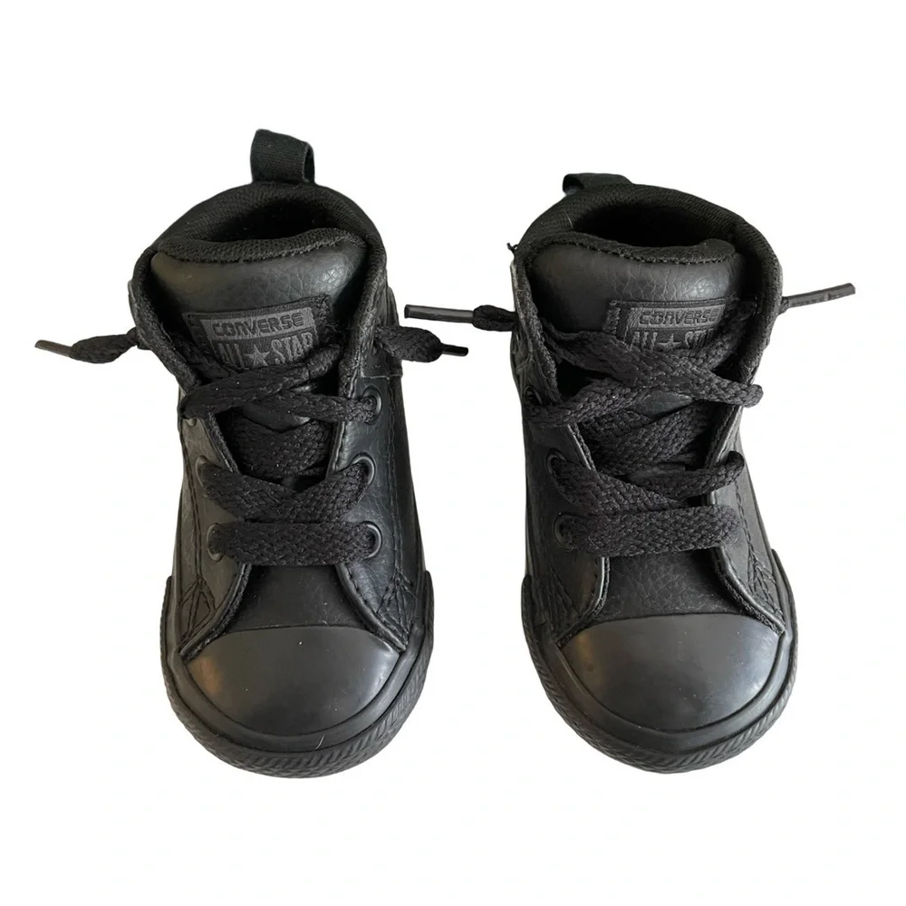 Converse All Star Black Mid Street Sneakers Baby Size 5